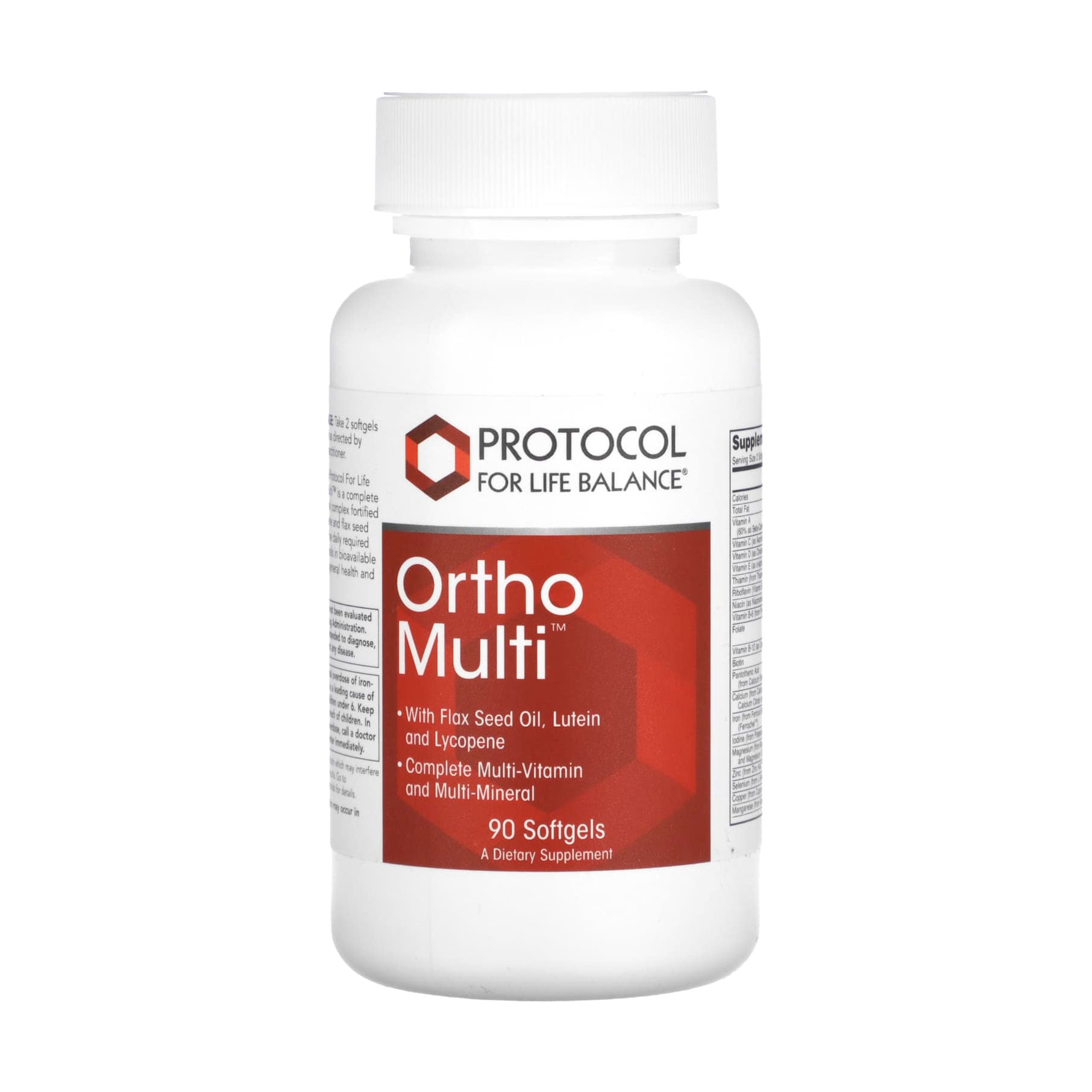 Мультивітаміни та мультимінерали Protocol For Life Balance Ortho Multi, 90 гелевих капсул